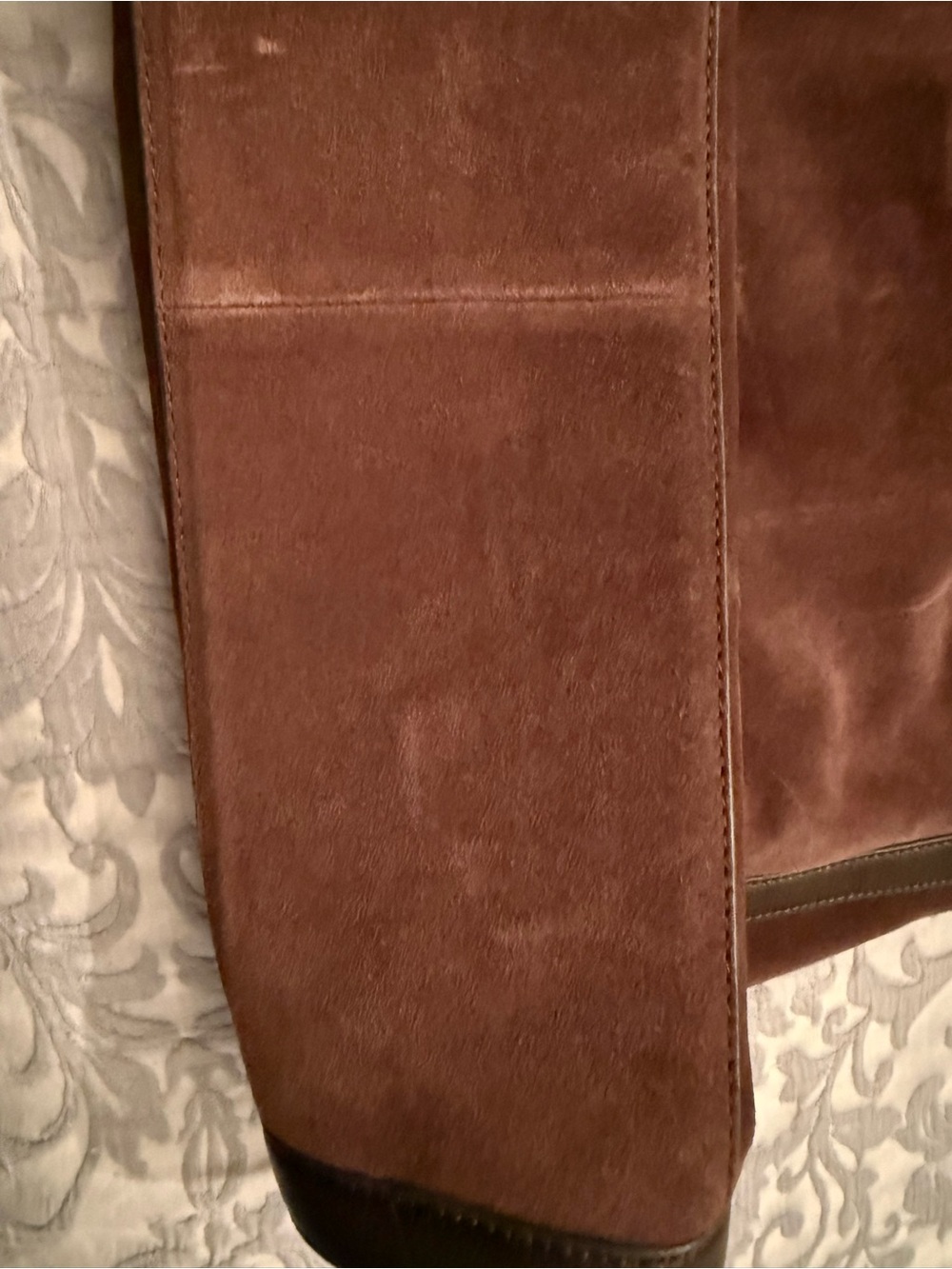 Vince Camuto genuine suede Classic Brown Shoulder Bag - Picture 9 of 11